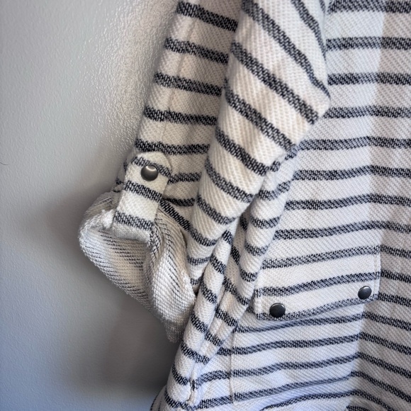 Anthropologie Dolan Left Coast nautical striped knit sweater jacket size Large - Picture 4 of 11